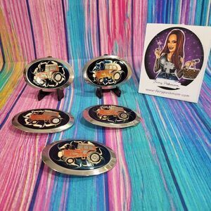 Allis Chalmers Tractor on Blue Epoxy Belt Buckle